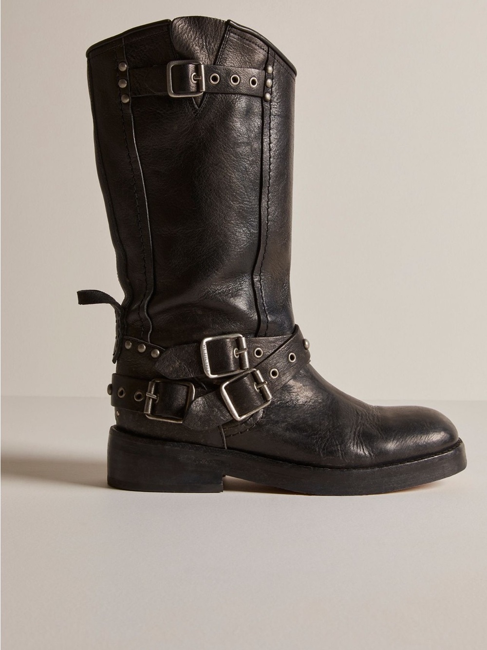 Free people Classic Black Leather Boots - Women's
